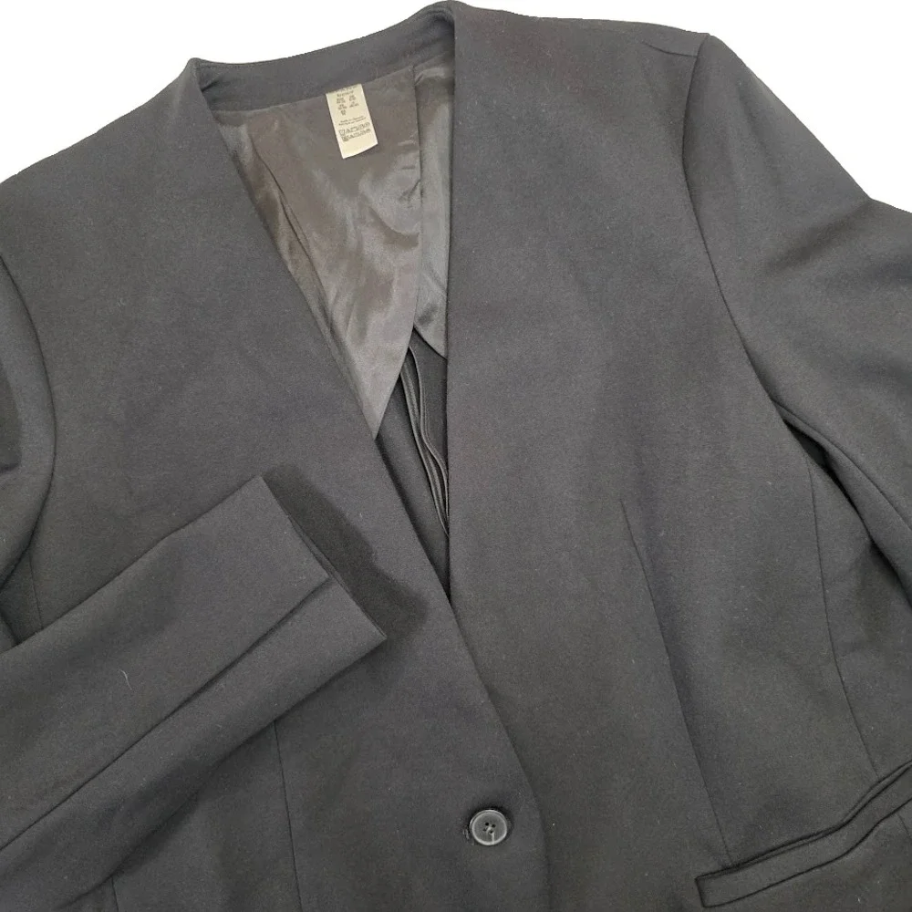 Spanx The‎ Perfect Collarless Blazer Size S 20384R Classic Black Single Button